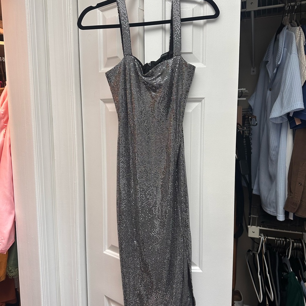 Elegant Silver Dress - worn ONCE